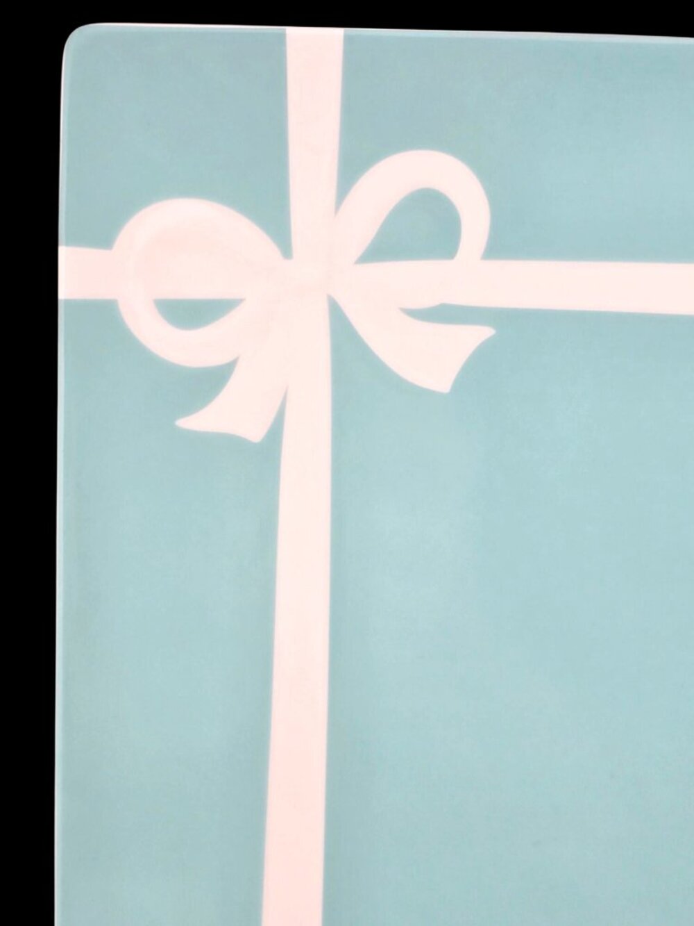 TIFFANY & Co Blue Box Plate Bone China Porcelain White Ribbon Square 10" Plate - Picture 2 of 11